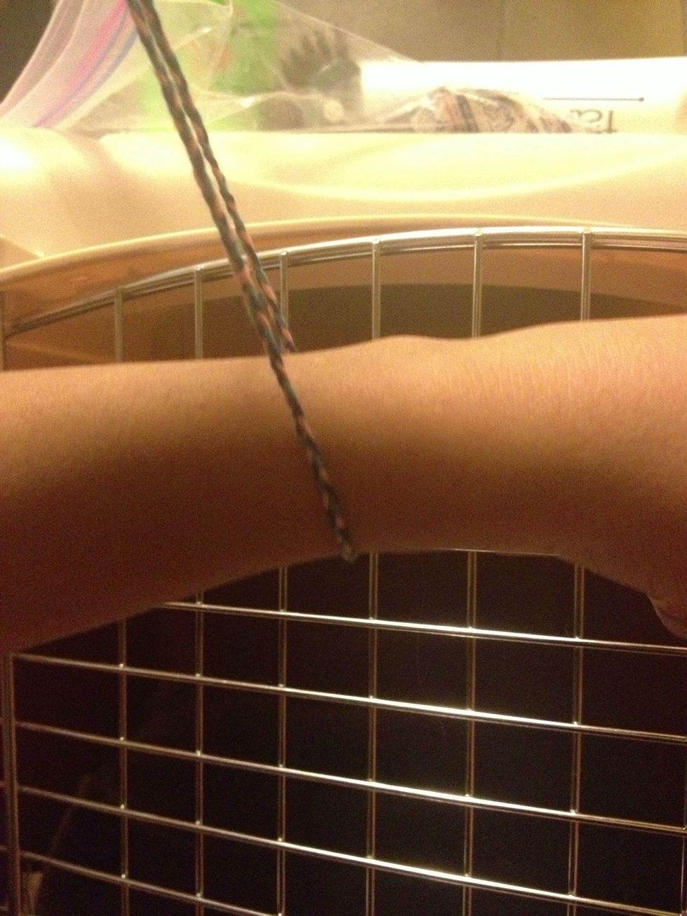This is how long I made mine I suggest you make it long cause you can always cut some of it off