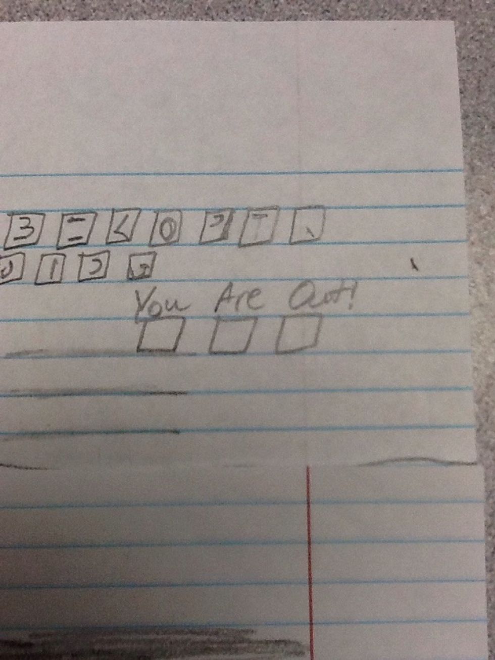 This is how many mistakes you can make, get all three and you lose.