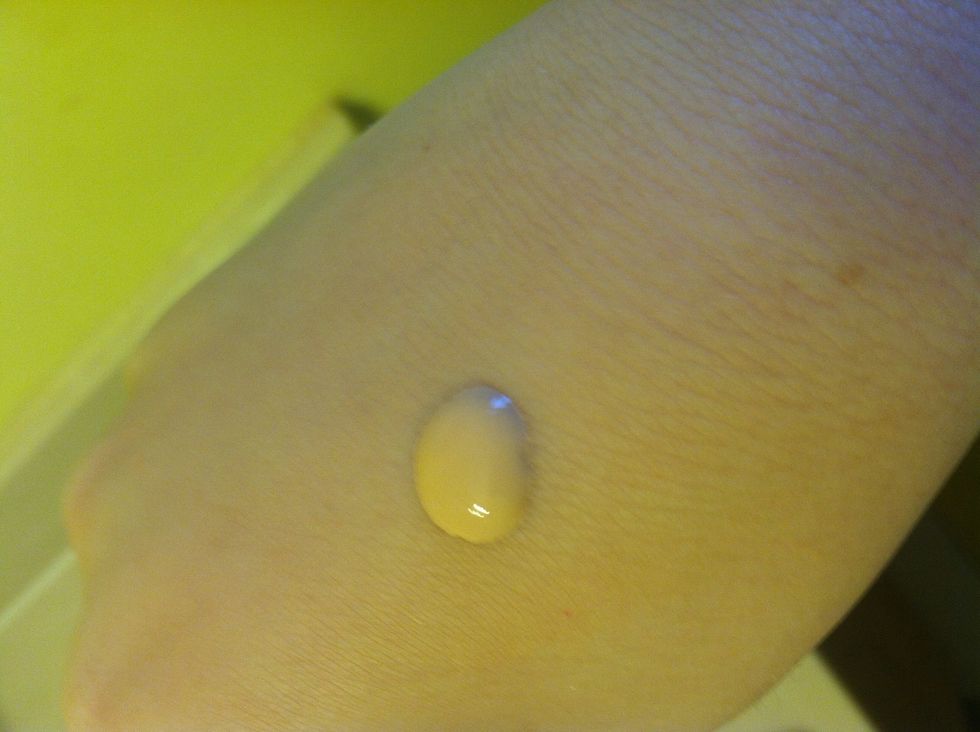 this is how much I use on one side of my face