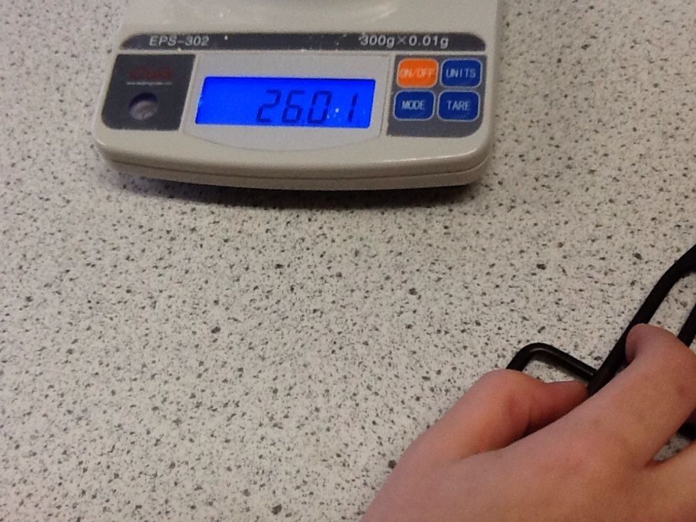 This is how much it weighed afterwards