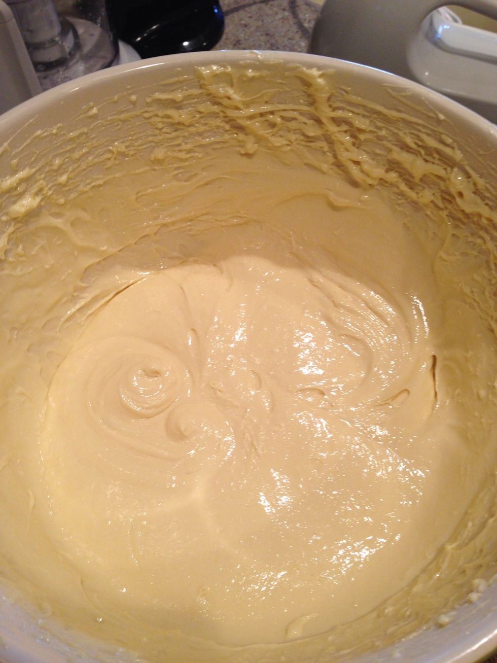 This is how the batter should look after beating for two min. If batter seems a bit too thick you can add a bit more coconut milk.