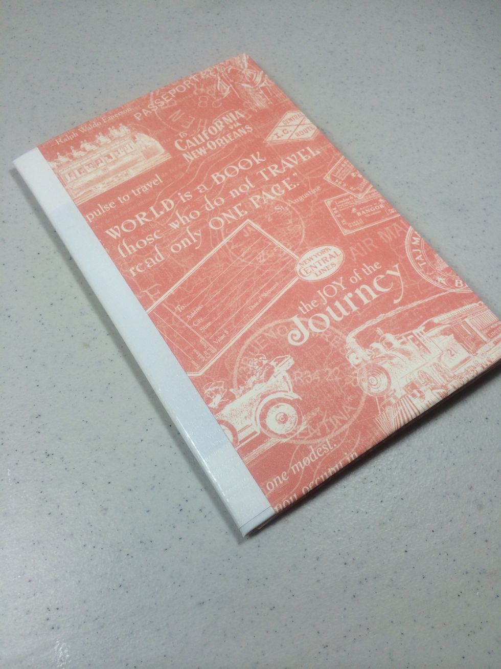 This is how the folio will look when closed.