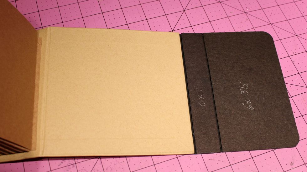 this is how the interior of the album look... make sure you left enough space to bend the top cover.
