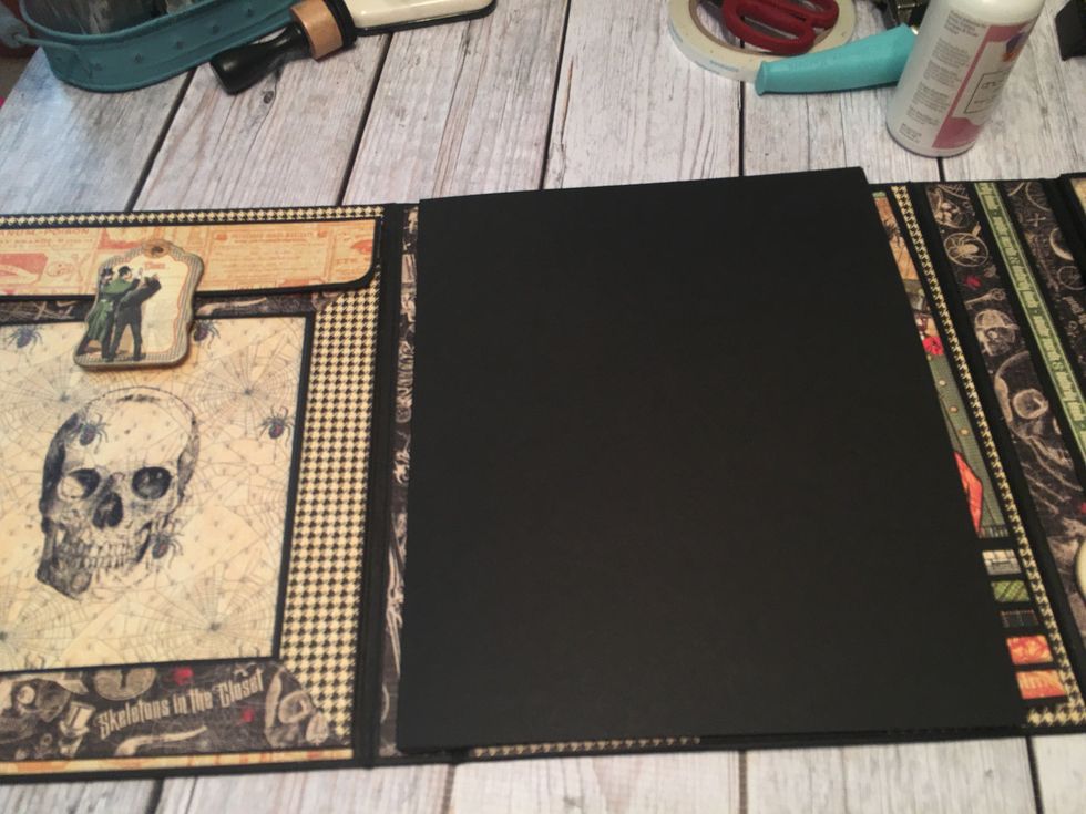 This is how the pages will look in each 1" section once attached into the album.