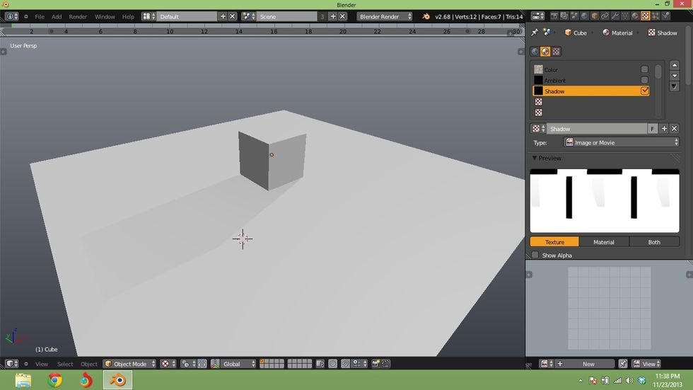 This is how the shadows look when applied to the model.