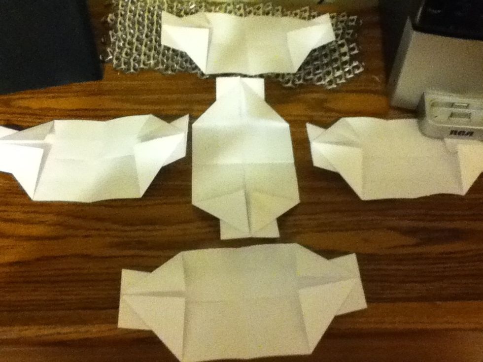 This is how you will want to insert the bottom five withe the one on top coming last.