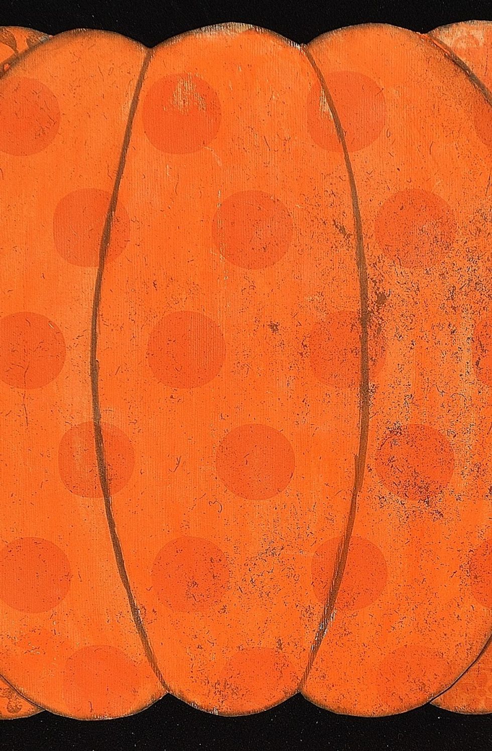 This is how your pumpkin should look after it is dry. The gelato adds transparent color allowing the pattern underneath to show through.