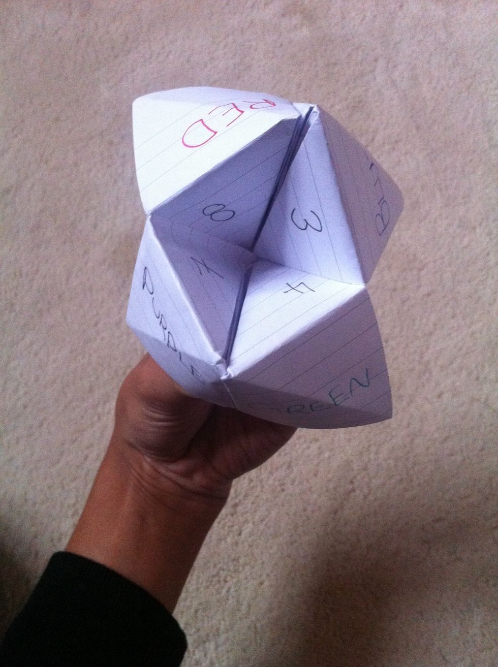 This is it opened out so you can see how you might use it