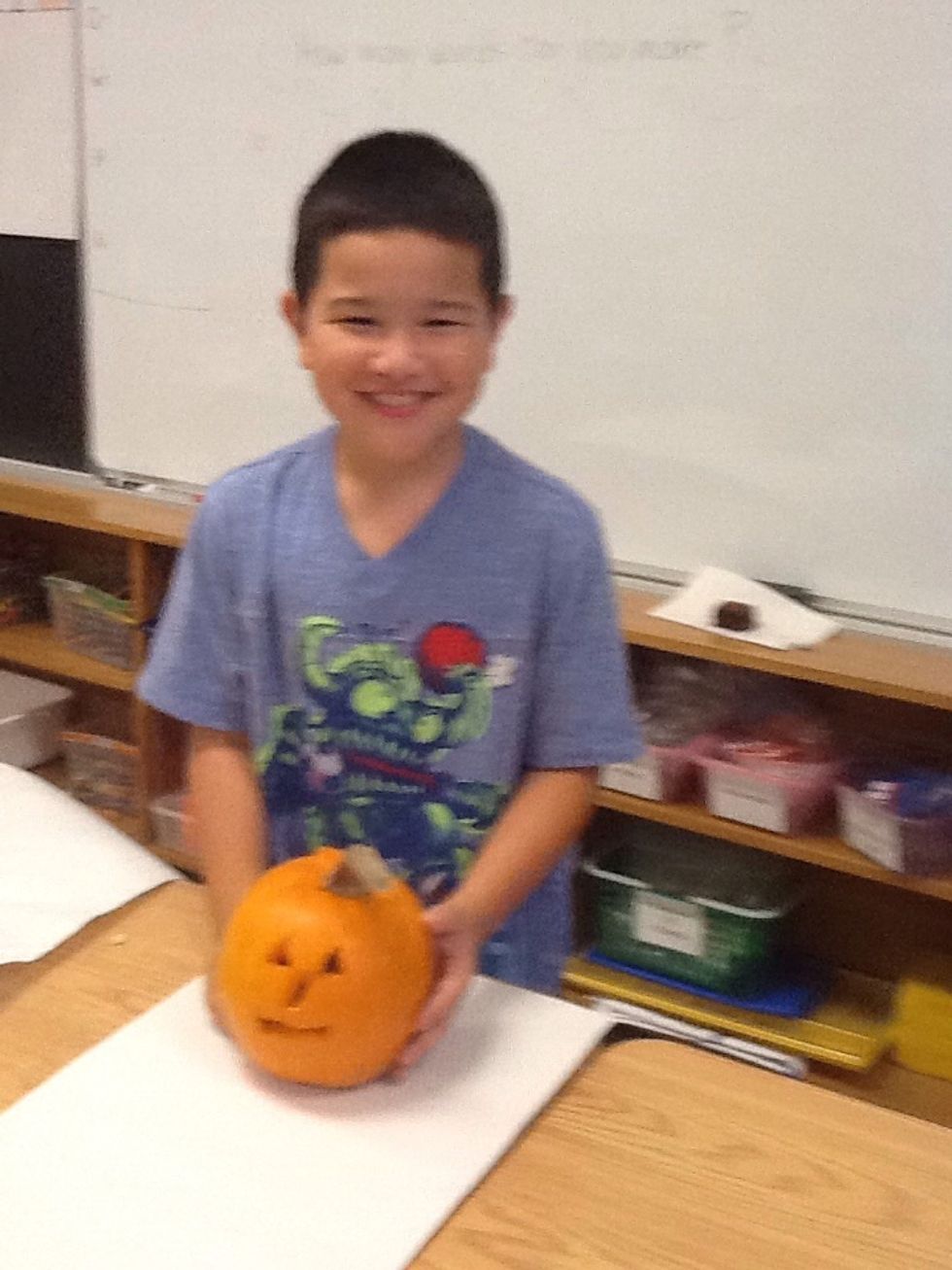 This is me Maddix with my pumpkin!