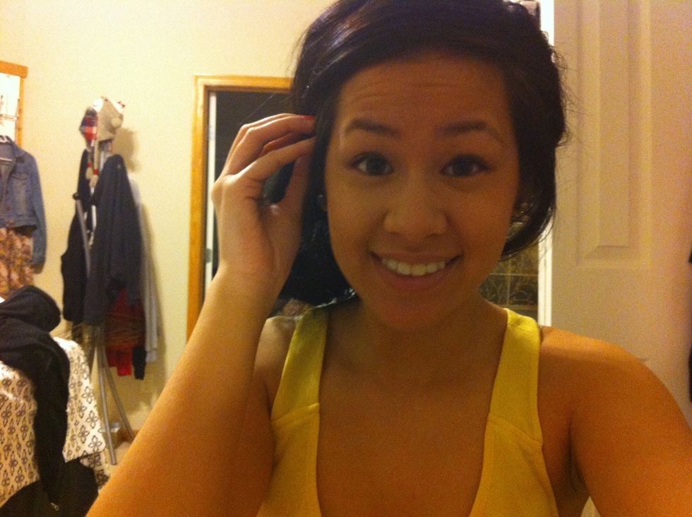 This is me without anything on my eyebrows.