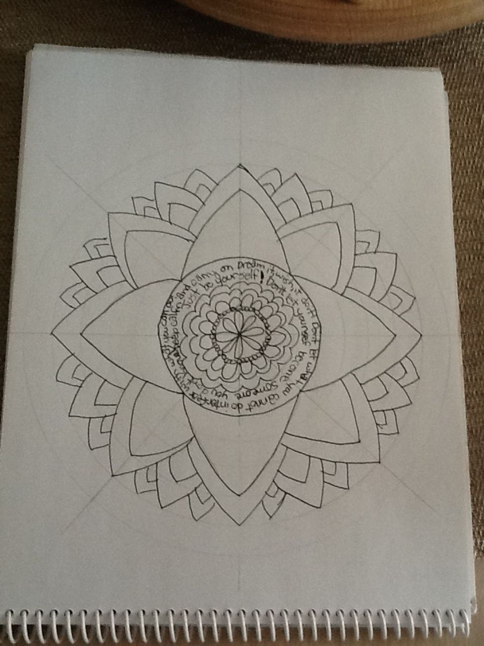 This is mine before I erase the lines and circles.
