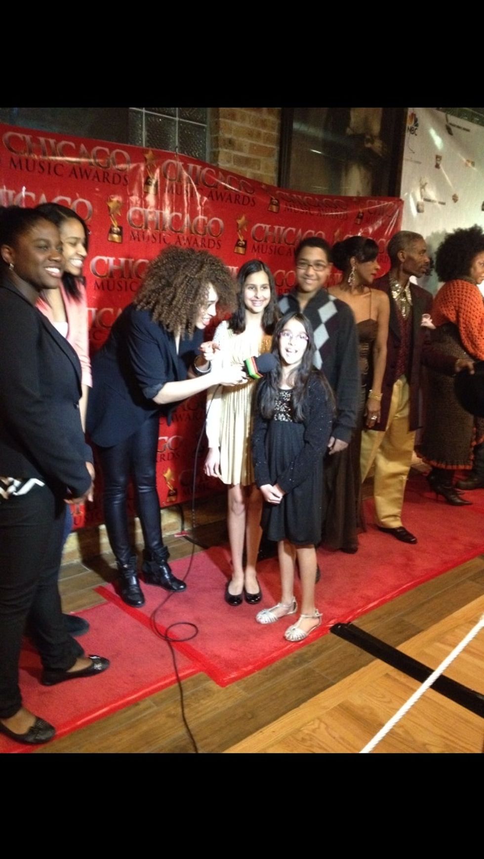 This is Missy and me again. We were on the red carpet getting interviewed for the Chicago Music Awards. It was a great experience and i hope it is my first out of many award shows.