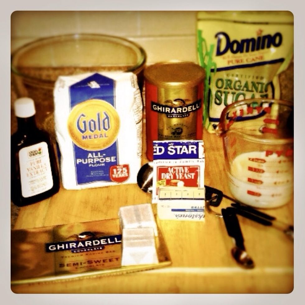 This is most of what you will need to start. The salt and egg are not pictured.
