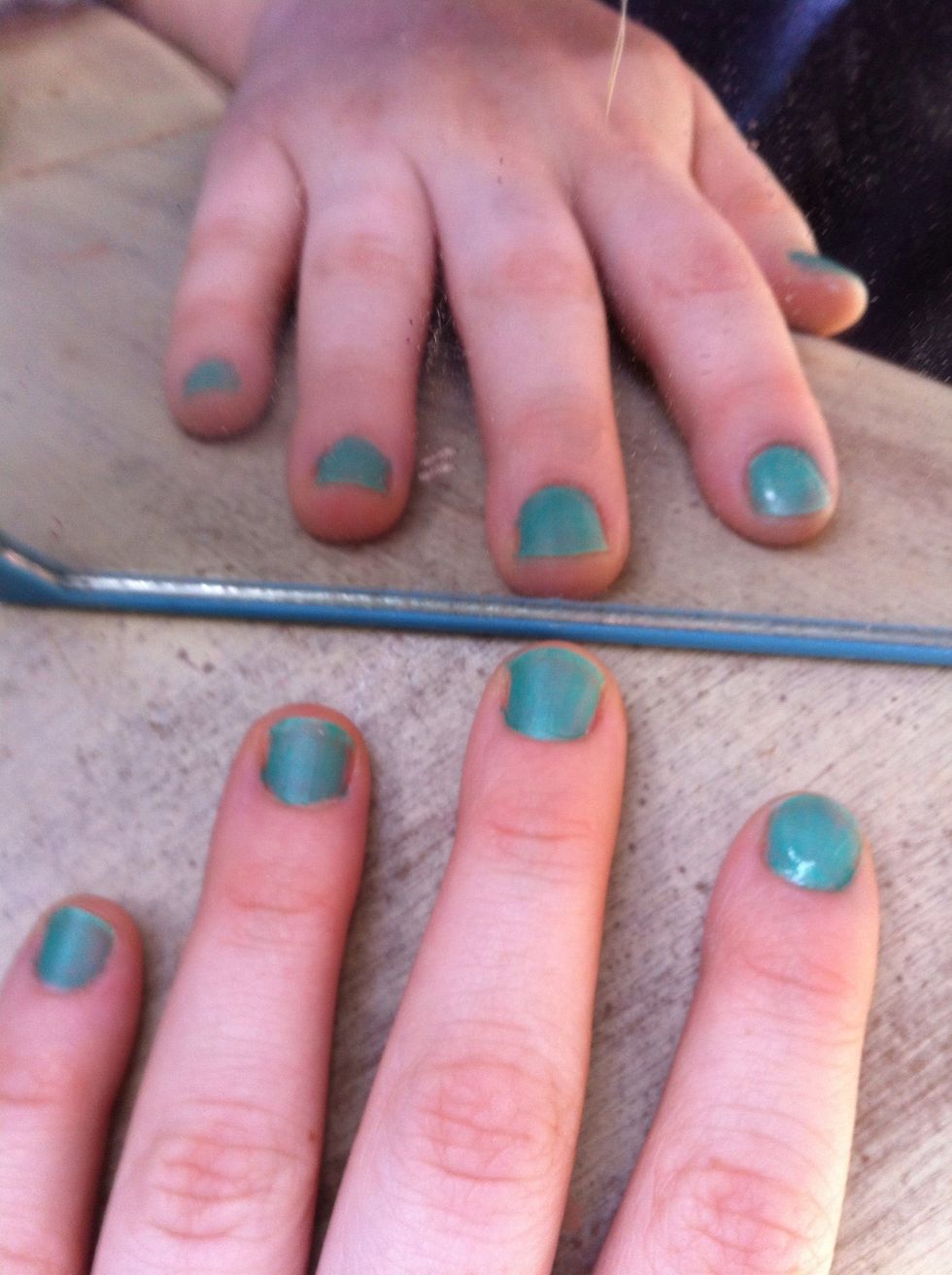 This is my base coat! You can pick whatever color you'd like, as long as the accent color shows up!