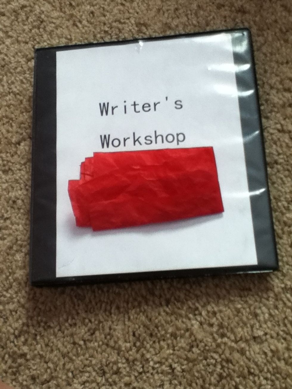 This is my binder. Underneath the red is private information.\ud83d\udca2