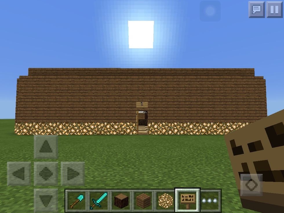 This is my complete fish & chip shop. But on the next page is my better finished fish & chip shop. And l for got to put windows and flowers at the front, but in the second next picture it will be in.