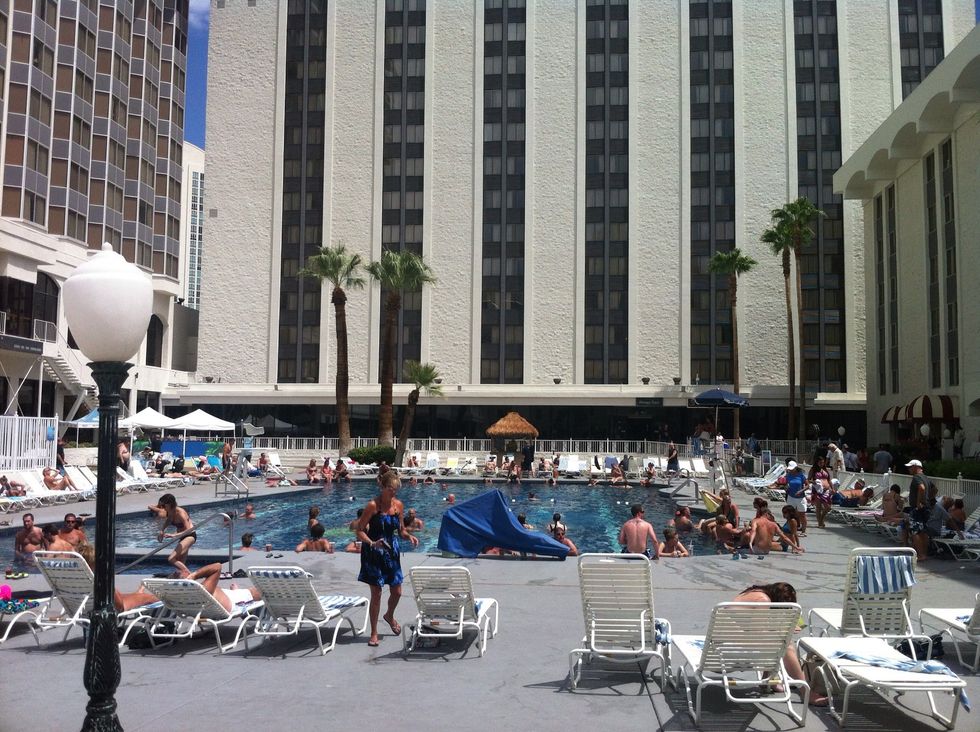 This is my current view as I'm making this guide. I'm at the Rivera hotel and casino for the APA Nation pool team championships. I don't shoot another match till tonight so I'm relaxing by the pool.