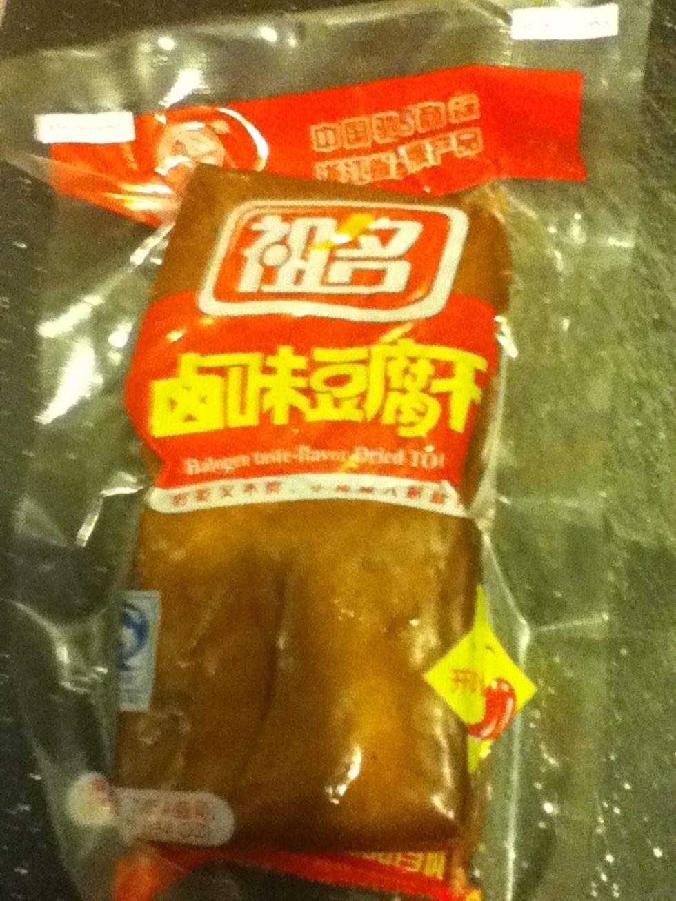 This is my favorite kind of dried tofu, but you can use any kind.  Make sure it says "dried tofu" or else you might not be getting what you are expecting.  Don't be afraid to get one that's flavored!