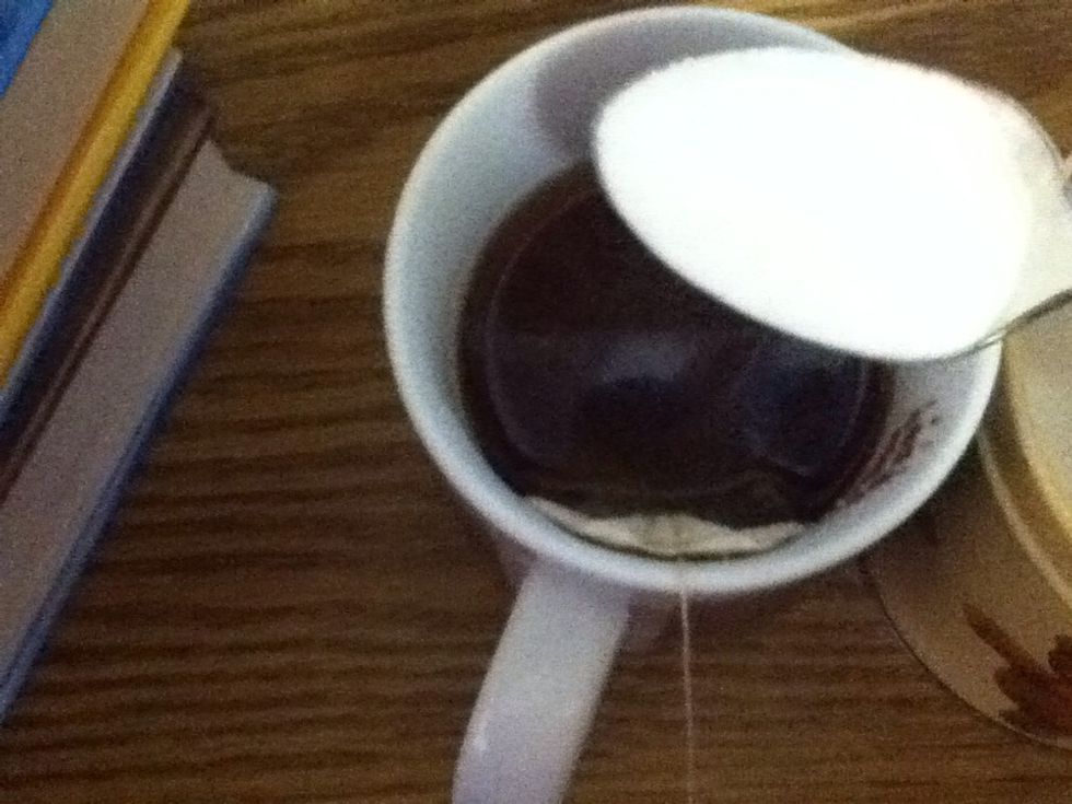 This is my favorite step: sugar! Add one spoonful.