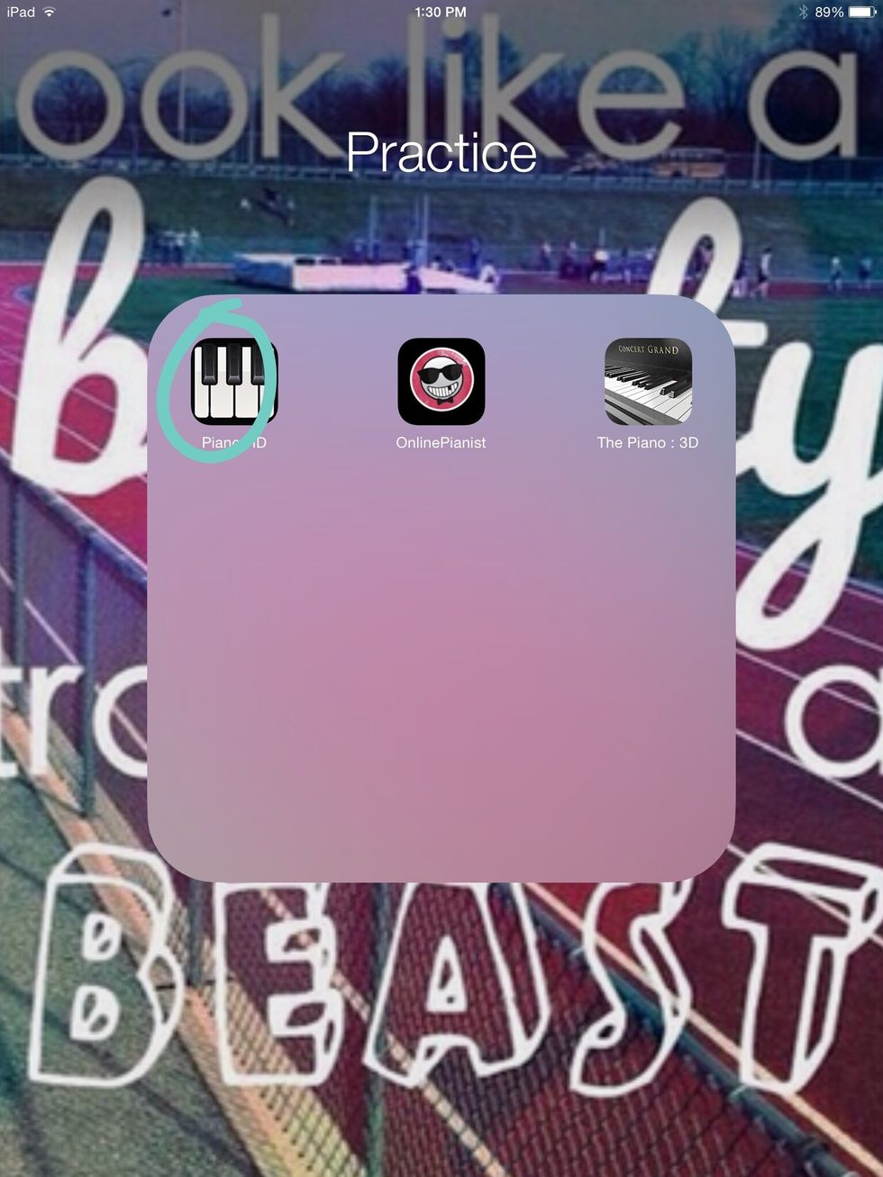 This is my piano folder and I use this to practice piano and the one I use the most is pianoHD