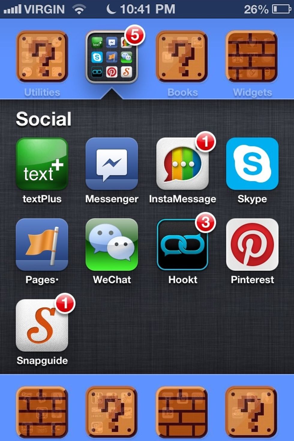 This is my social apps folder.