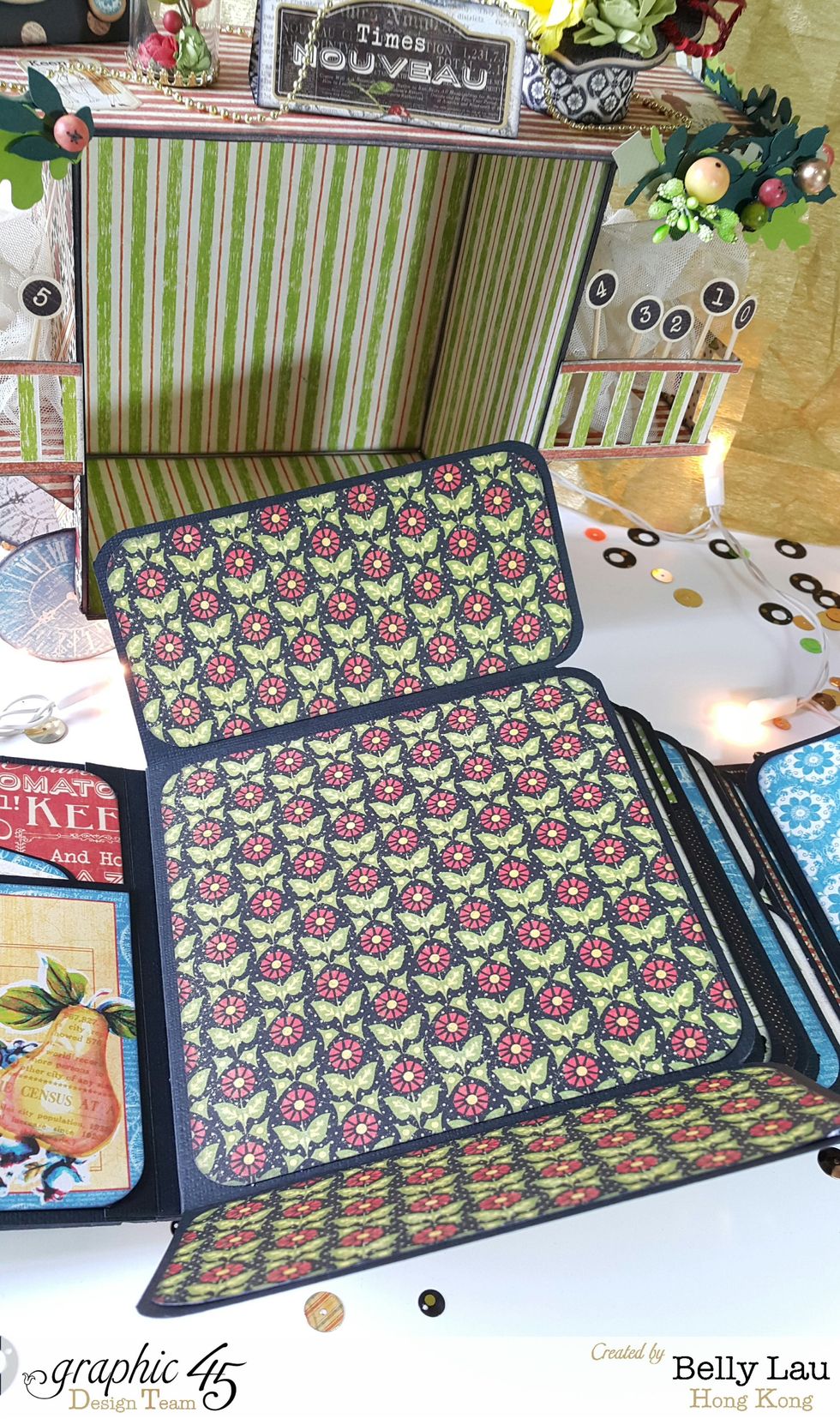 This is one kind of the fold with open from the top and bottom, which I fold the paper at 3" by each side.