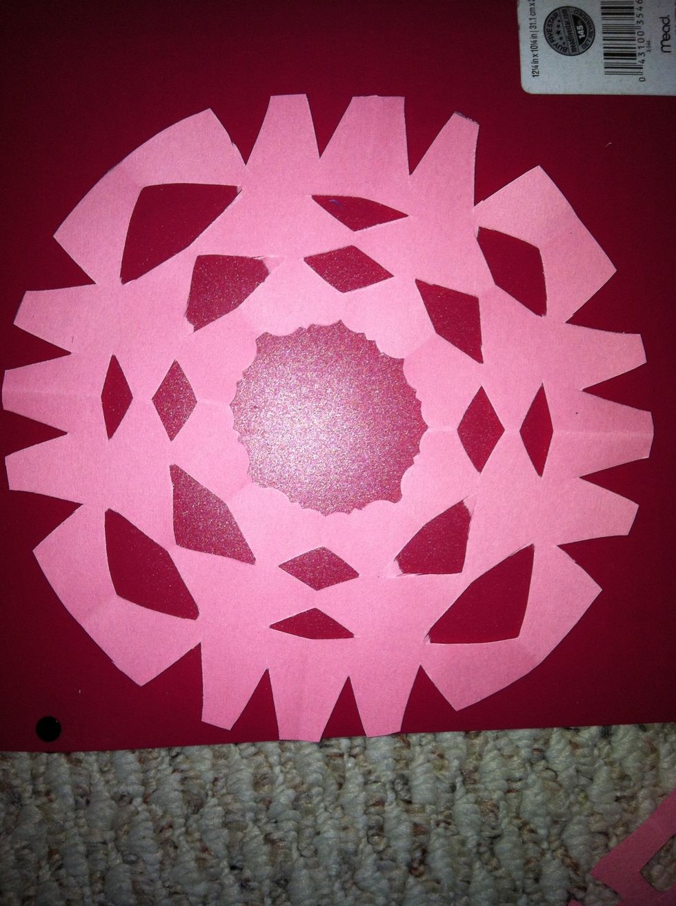 This is one of my other snowflakes I used triangles