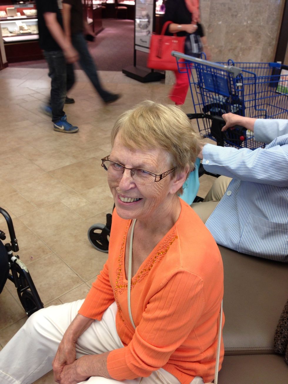 This is one of our Super Volunteers that helps us with whatever she can, we usually call volunteers to help with big activities, like shopping.