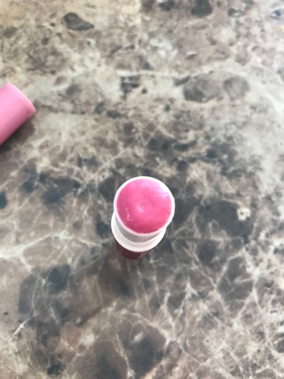 This is one of the lipsticks I made, I put it in a empty lip balm case