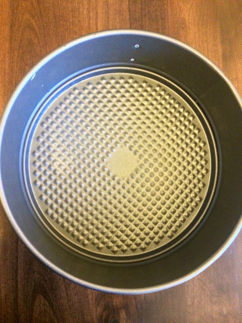 This is pan has to be sprayed with butter spray and keep in the freezer at least 30min