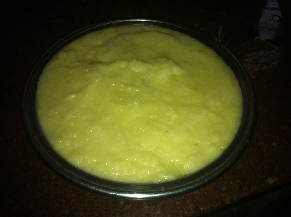 this is same pic without flash.. now place this in freezer for half an hour to 1 hour and when it is half frozen then form cubes with help of knife and separate those cubes