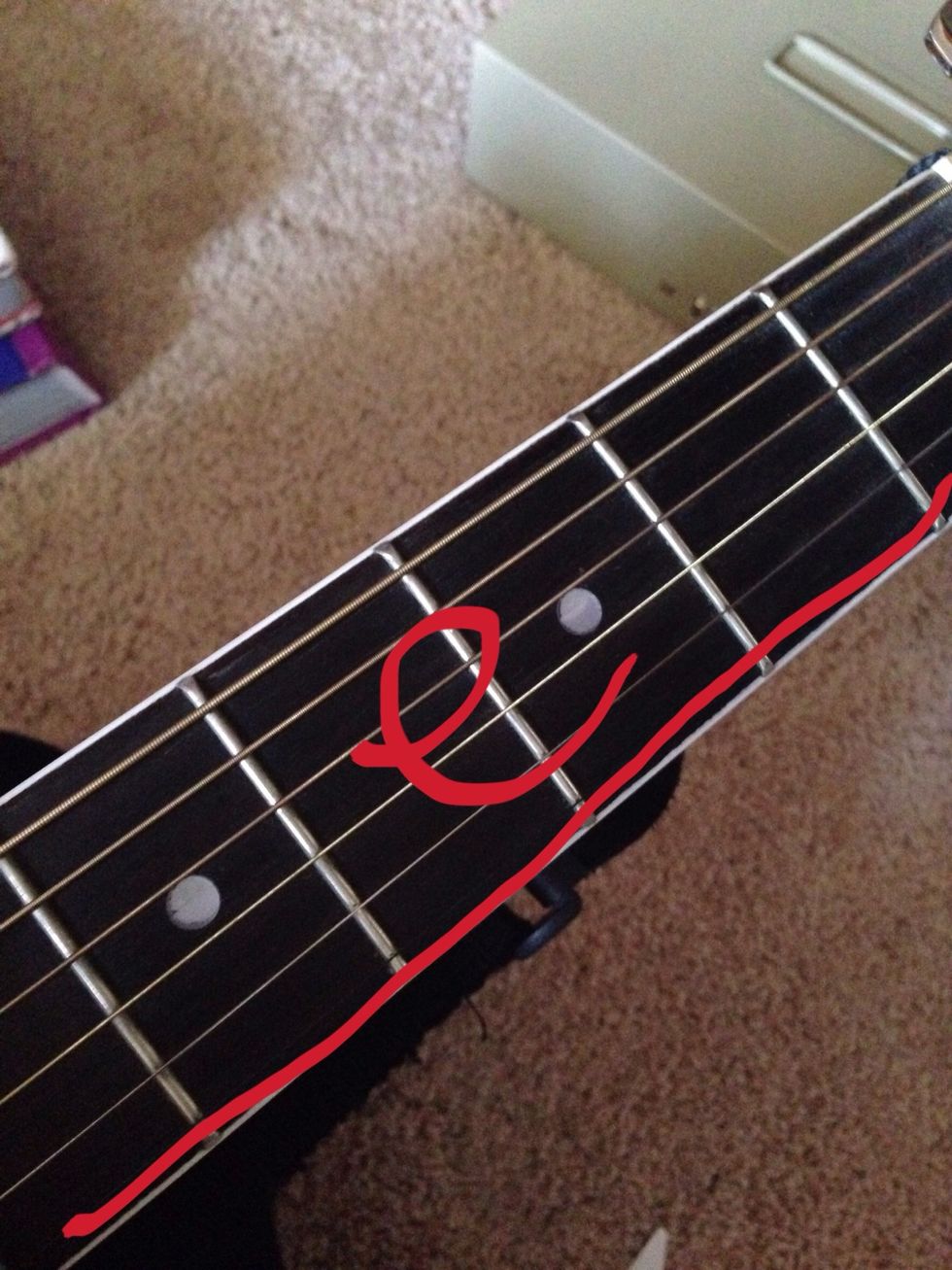 This is the 1st string. It's labeled as high e.