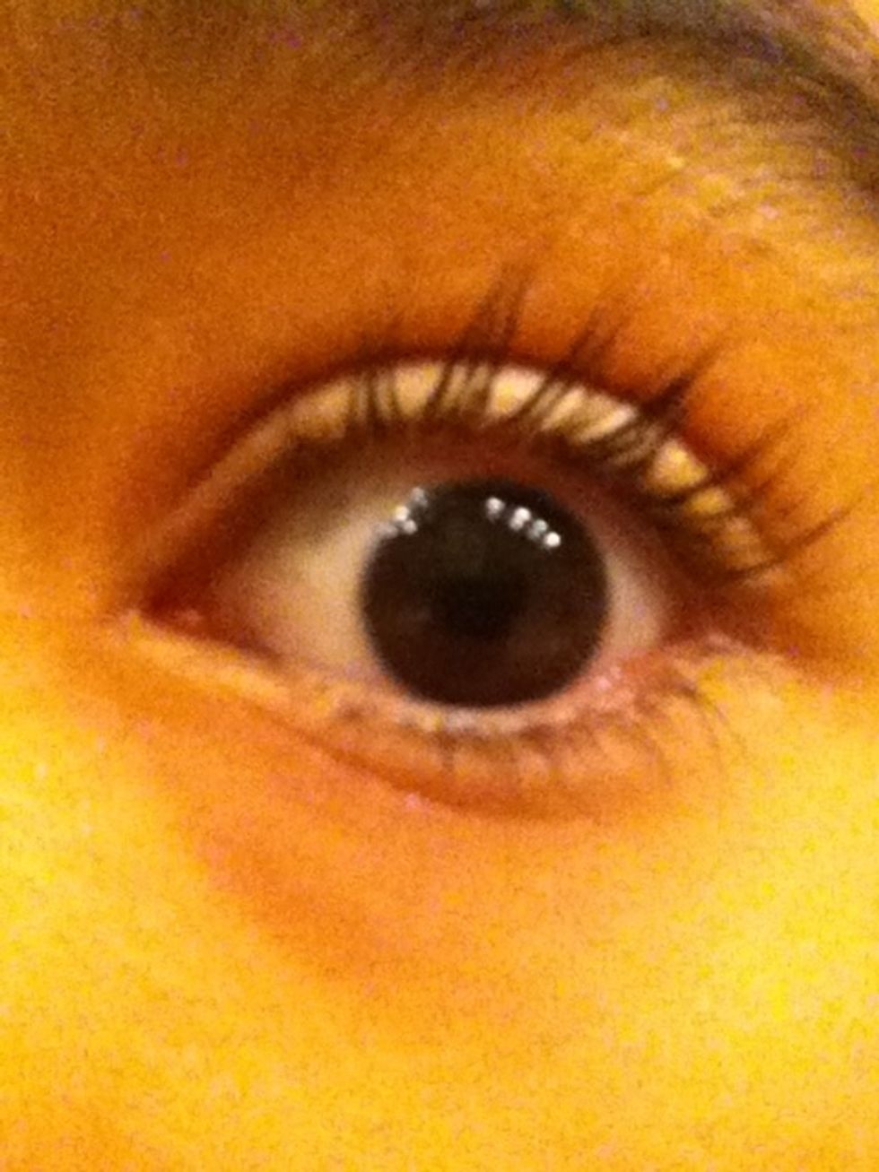 This is the after affect. If desired, you can brush through them with the eyebrow brush.