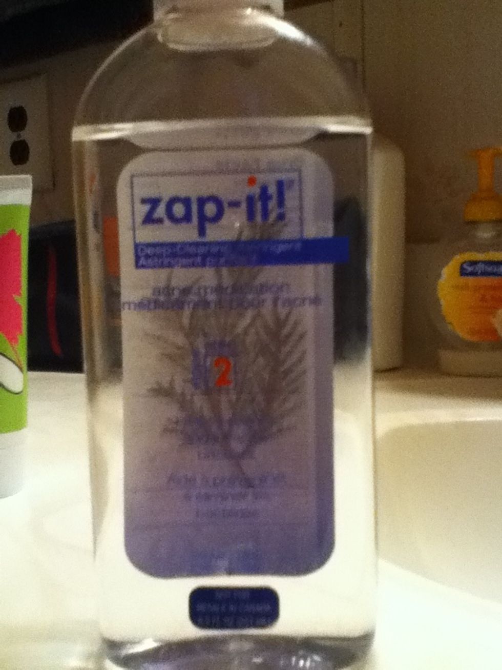 This is the astringent,  place it on a cotton ball or tissue and rub all around your face and neck