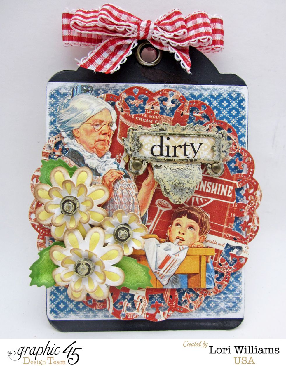 This is the back side of the tag,  A different figure was fussy cut out but the main elements are the same.