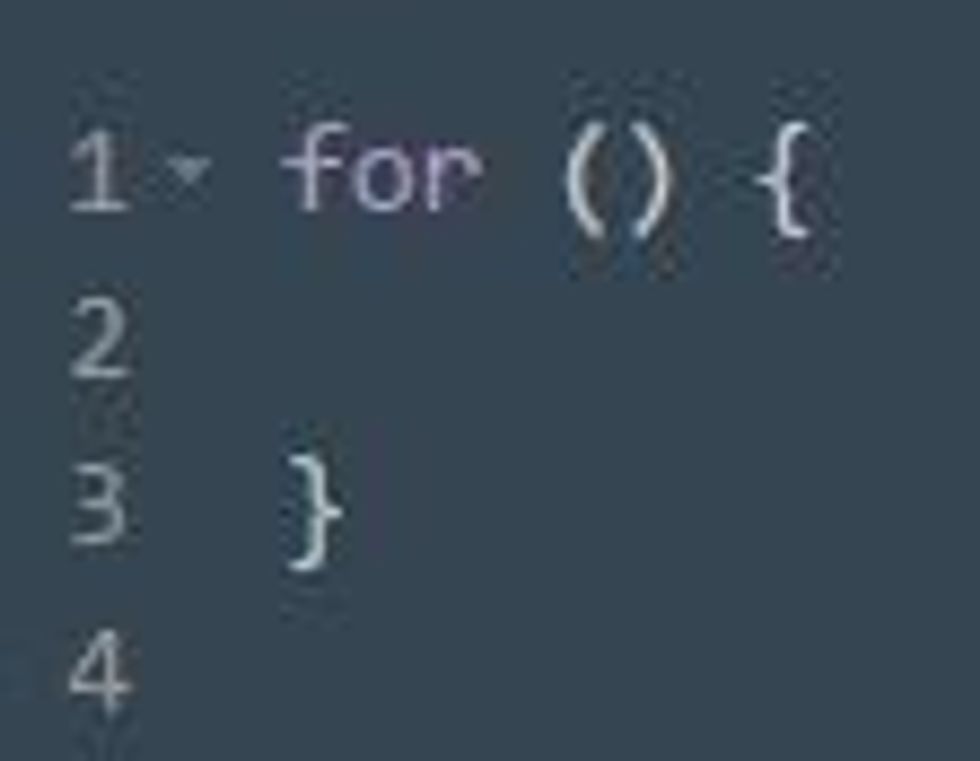 This is the basic skeleton for a 'For' loop.