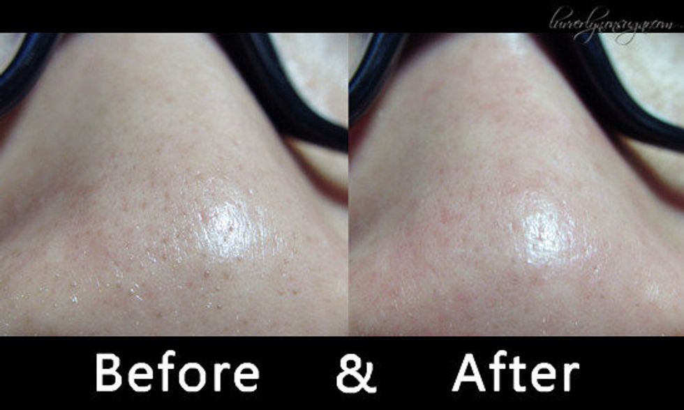 this is the before and after of the mask