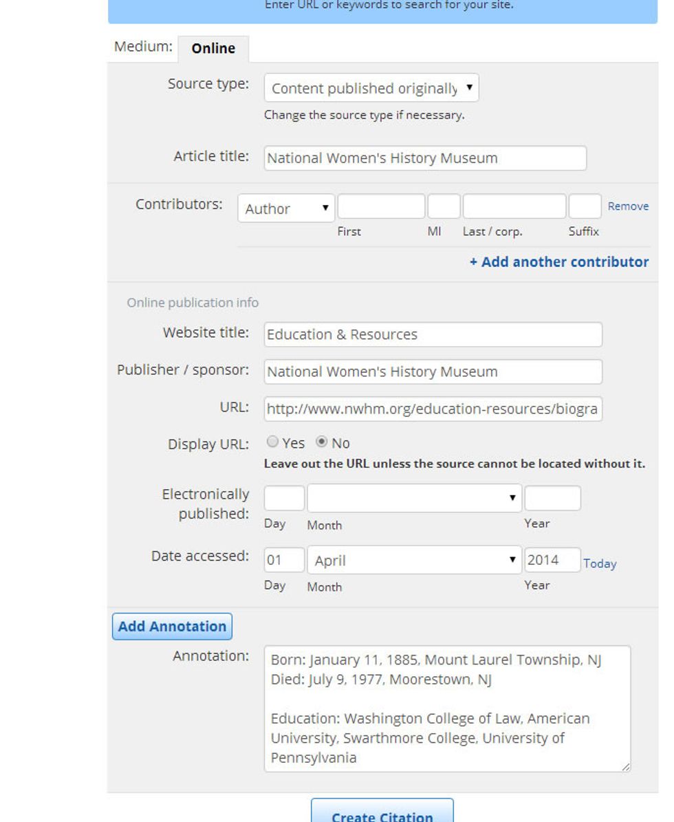 This is the citation for a website. Just paste the address (URL) into the search box and it will fill out the citation form for you. be sure to check the information for errors.