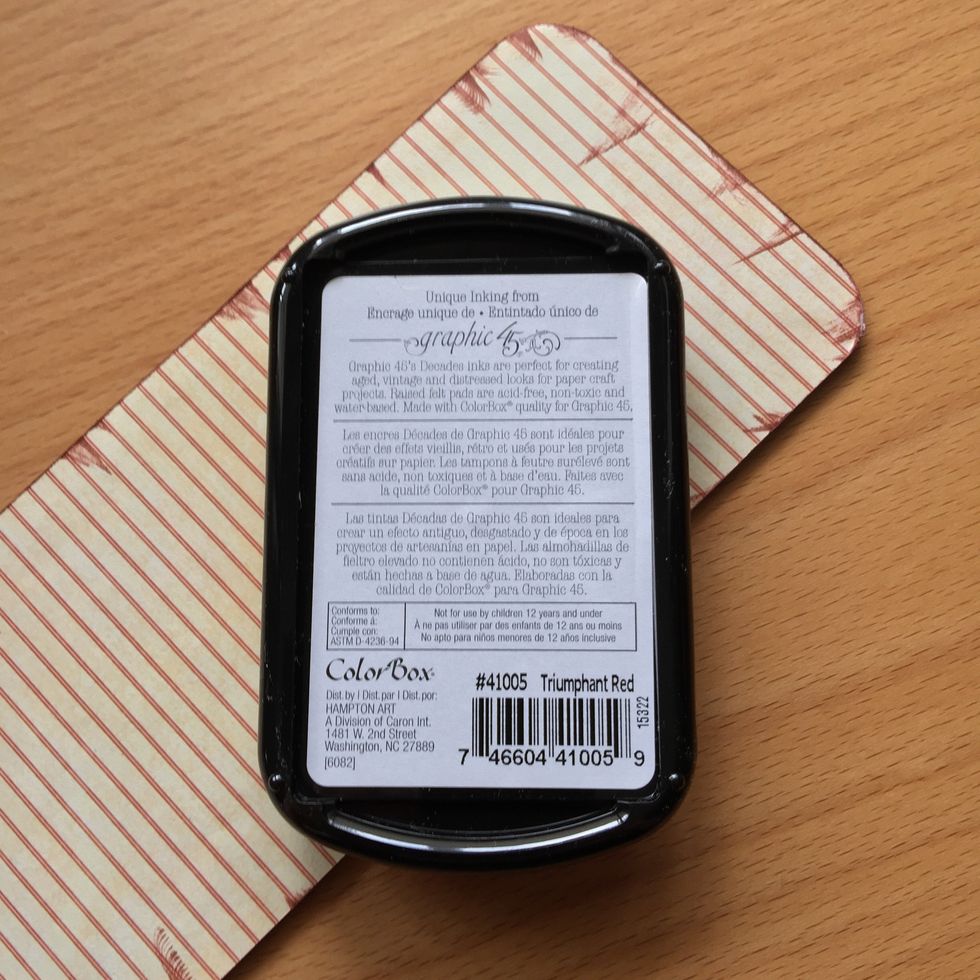 This is the color ink I used to, the lovely Triumphant Red.