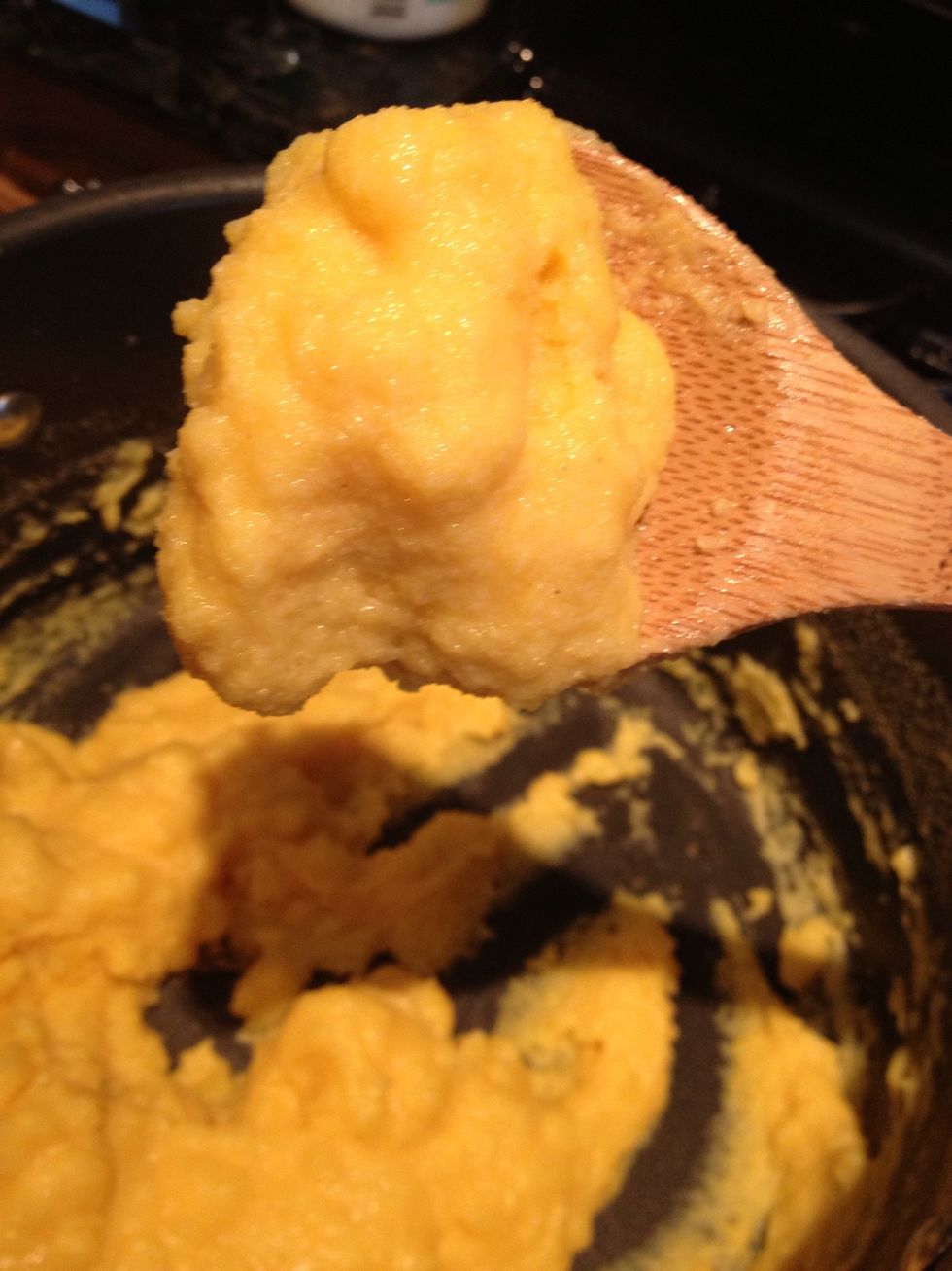 This is the consistency you are looking for, turn off and let it cool for 10 minutes.