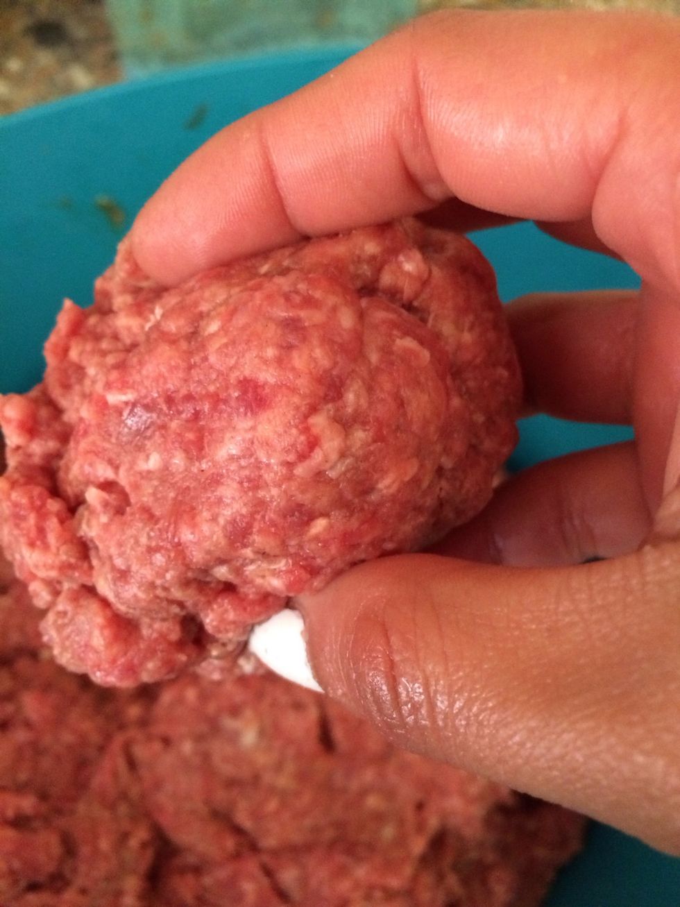 This is the consistency you want so your burgers don't fall apart