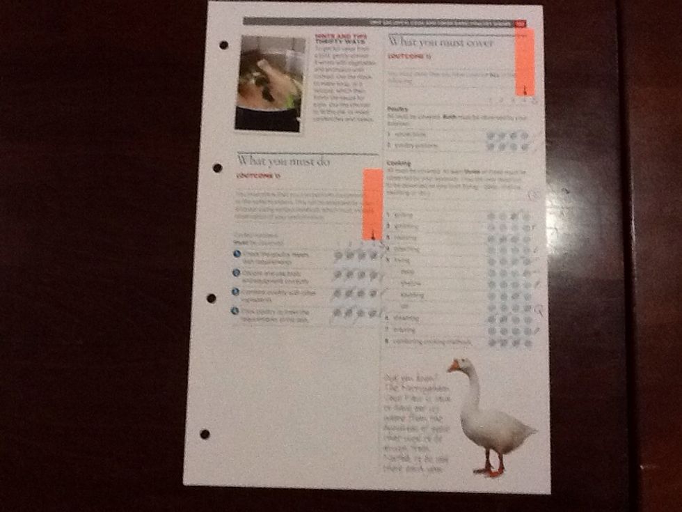 This is the criteria that you write your entries based on! What kind of poultry, cuts, preparations, cooking methods etc. Be detailed and specific! Your assessor will fill in method, criteria only!!