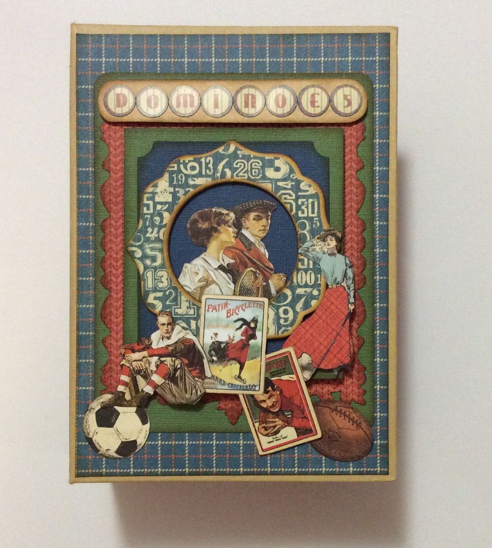 This is the embellishment adherence configuration for the front off the book box.