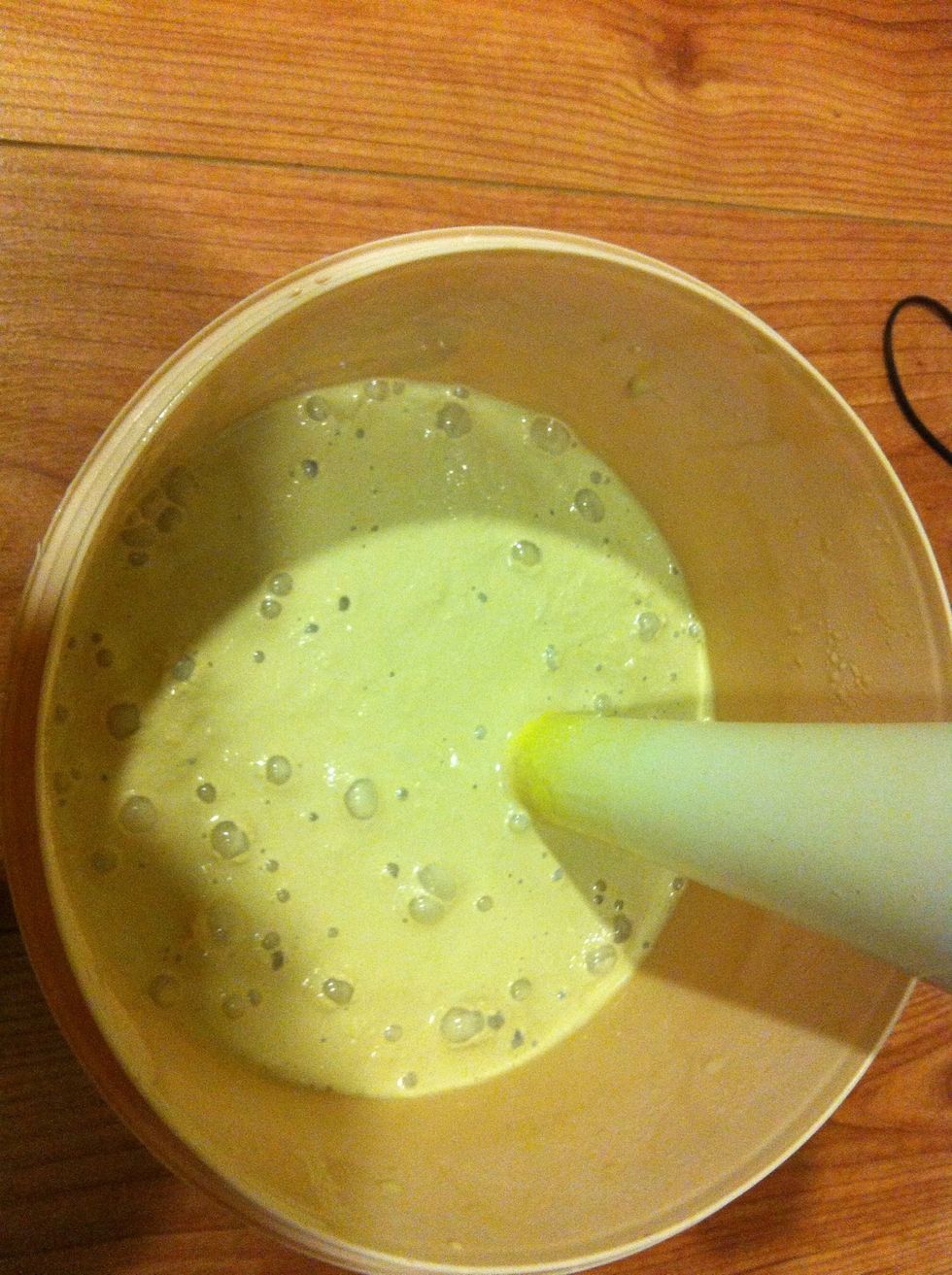 This is the final blend. Notice it much thicker? More like a puree or a milk shake!