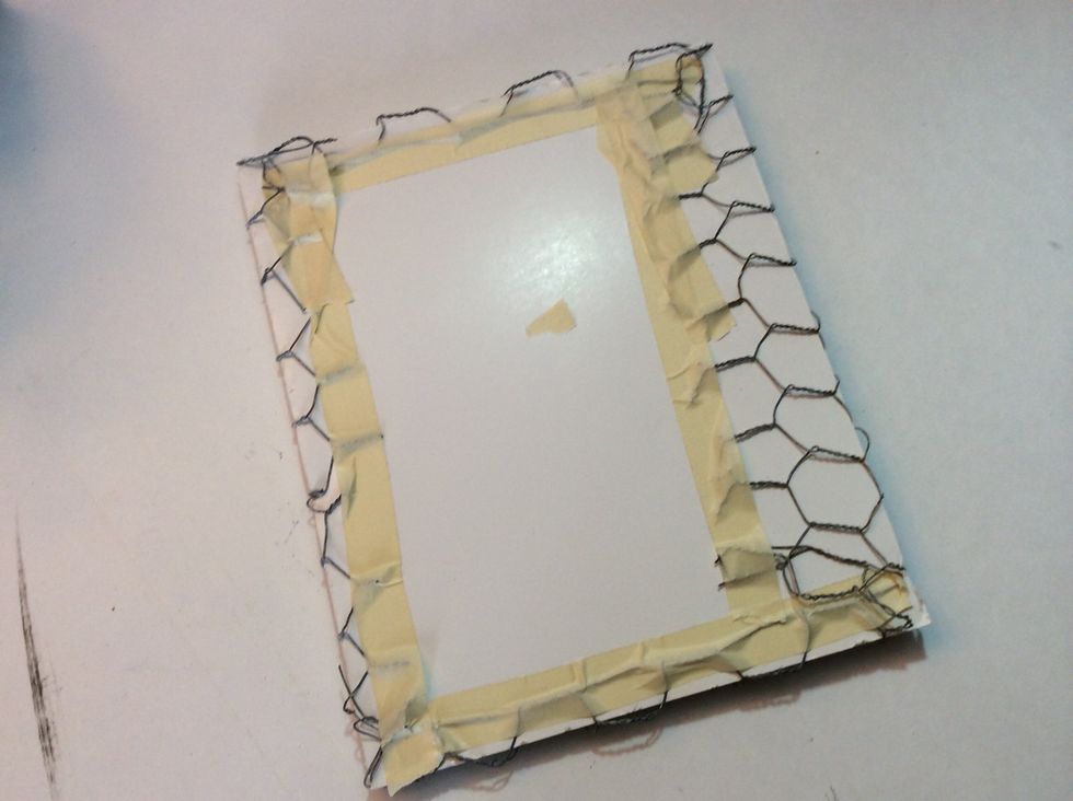 This is the finished back. Yes, it's ugly, but it's the back and we will cover it. :)