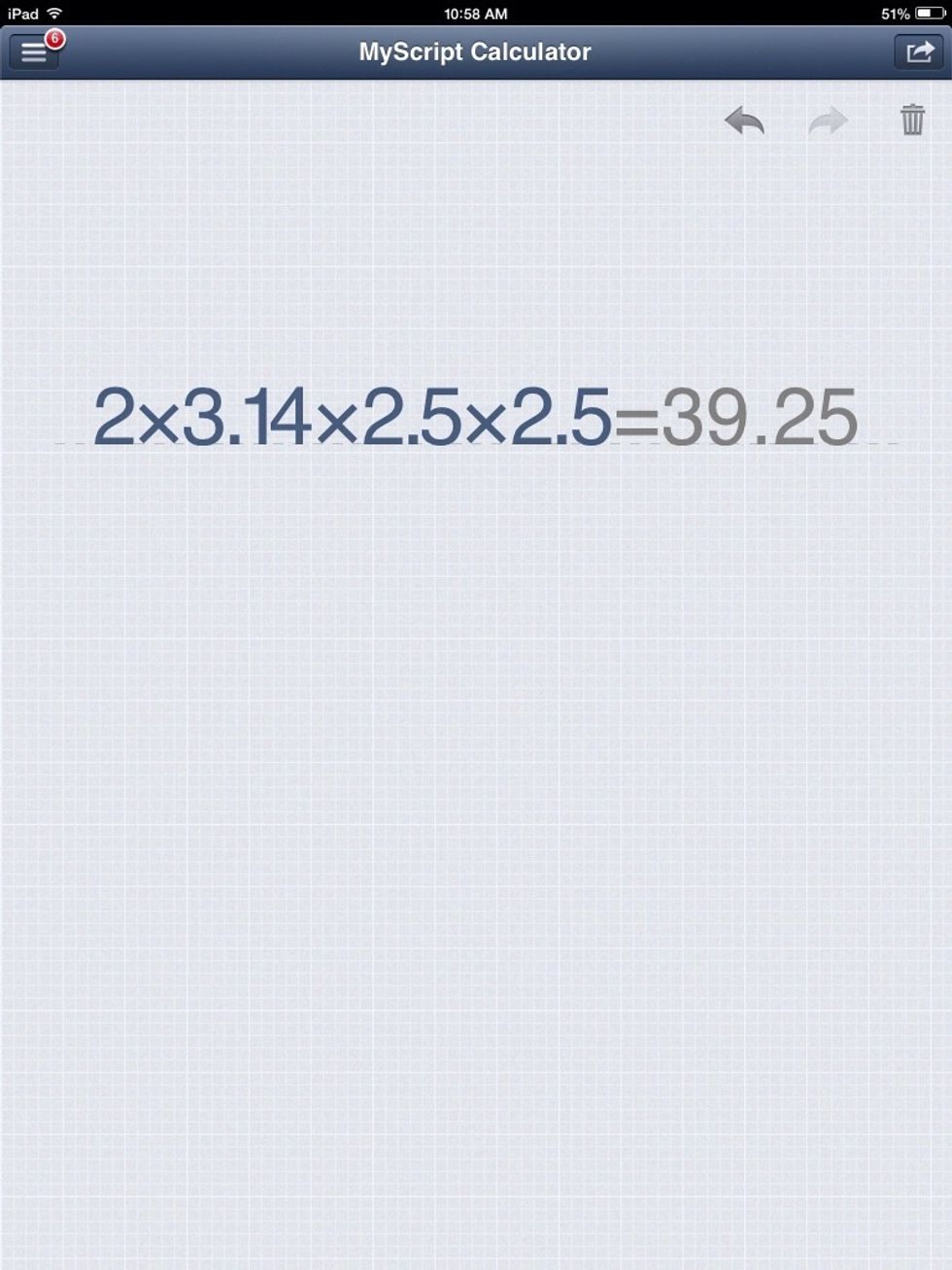 This is the first calculations for area