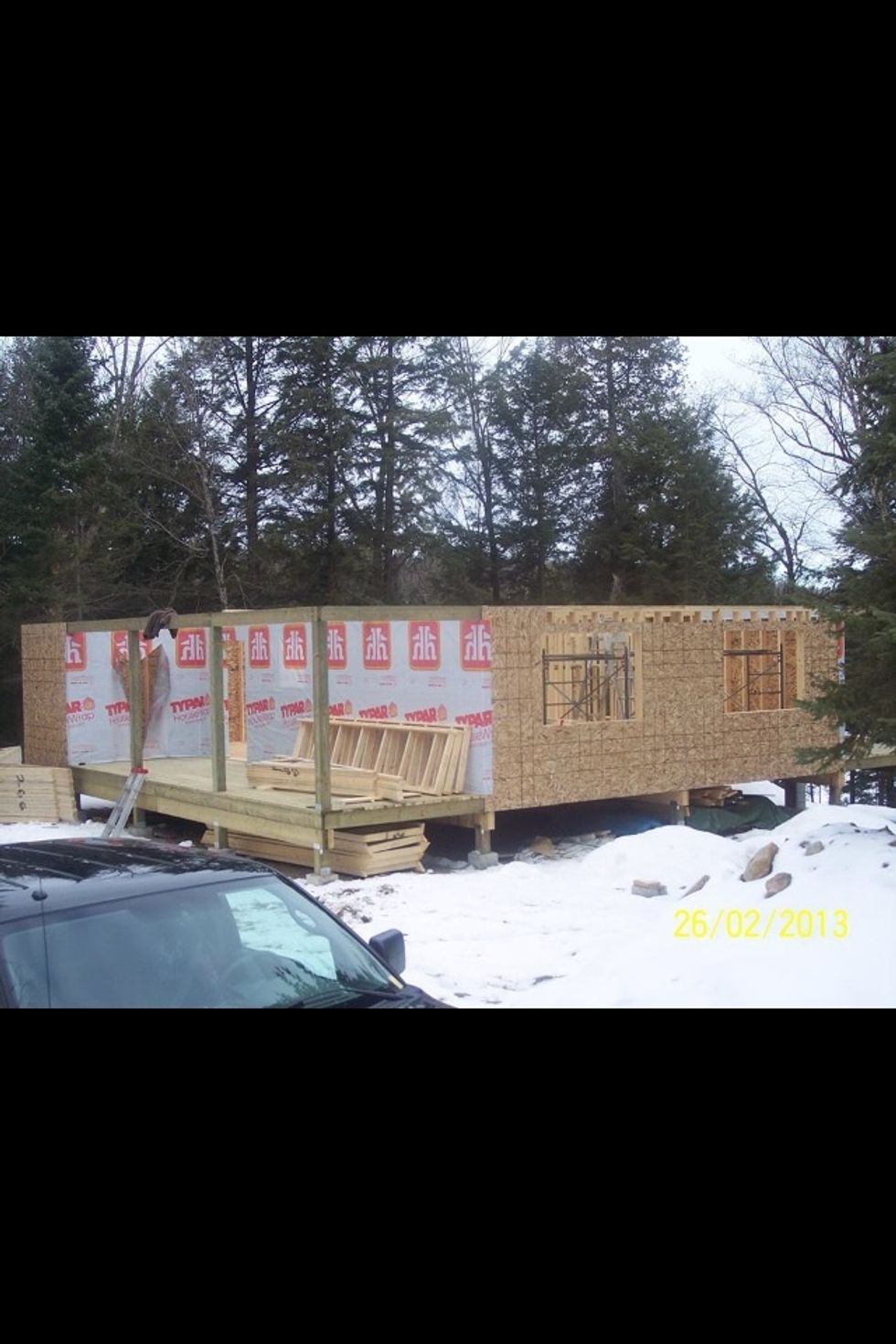 This is the first floor with the walls up.