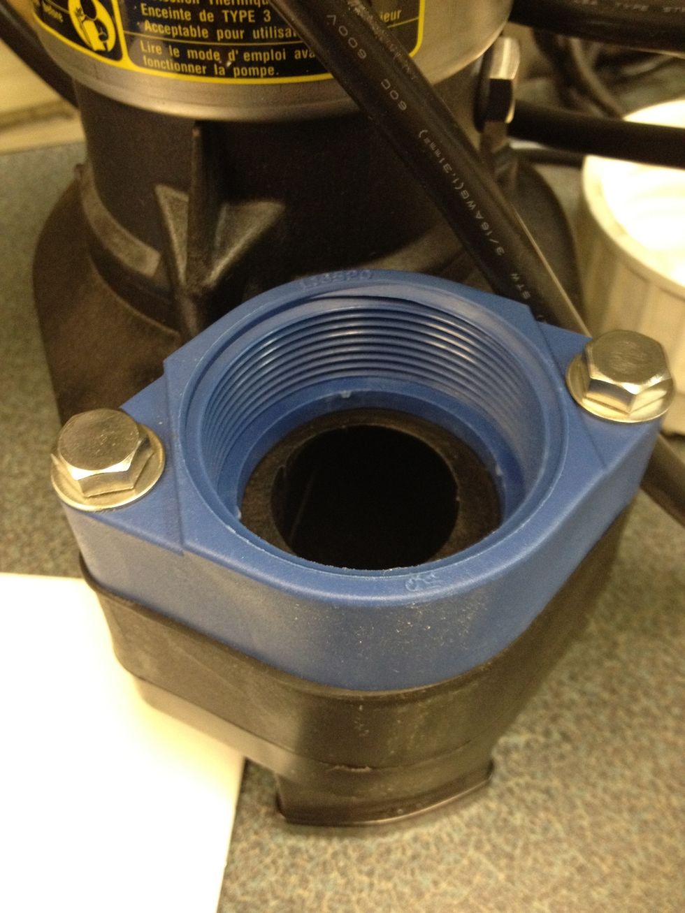 This is the flange for the pump. It's diameter is 2".