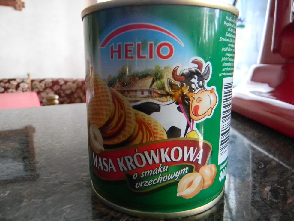 This is the flavored dulce de leche I am using. If you can't find any try looking for polish import stores or simply use normal dulce de leche.