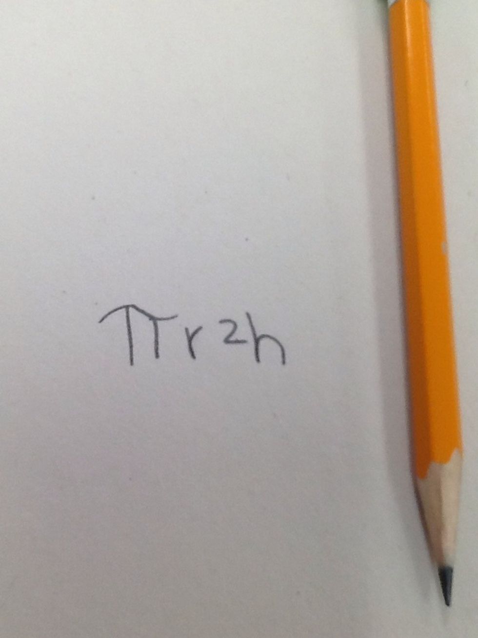 This is the formula for the volume...